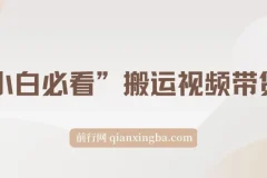 小白搬运视频带货玩法：不限流、不封号的自然流策略