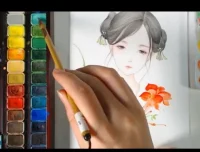 古风水彩人物绘画33讲课程：零基础入门到精通