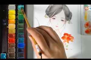 古风水彩人物绘画33讲：零基础入门精通课程