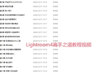 Lightroom4高手之道教程视频