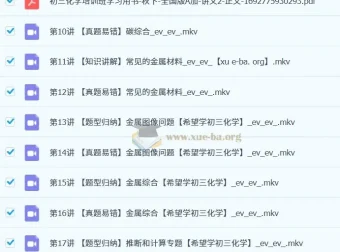 2024陈谭飞初三化学秋季下A+课程