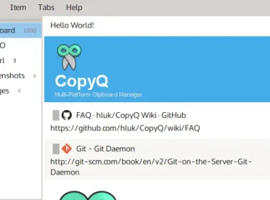CopyQ – 开源跨平台的高级剪贴板管理工具