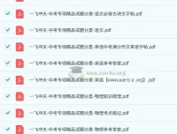 一飞冲天中考专项精品试题分类（2024 – 2026版）