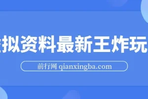 虚拟资料最新王炸玩法：自动闭环成交，小白可操作