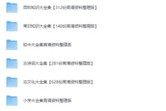 22000份抖音小红书中小学精品资料：百科、常识、学科与文化高清电子版