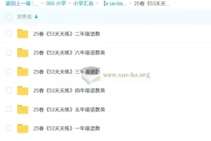 25春《53天天练》：小学1-6年级语文数学英语同步练习资料