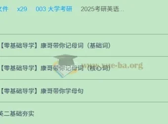 2025考研英语二陈正康康哥全程班课程