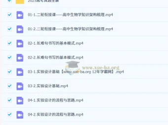 2026年张鹏高三生物高考二轮课程