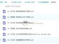 冷士强高二化学2025全年课程（暑假 – 秋季 – 寒假 – 春季）