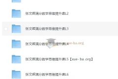 张文晖满分数学思维提升课L1 – L6