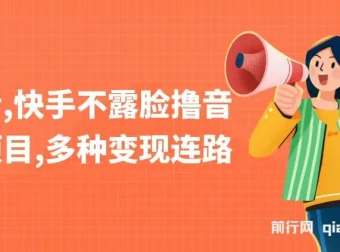抖音、快手不露脸撸音浪项目：多样变现路径课程