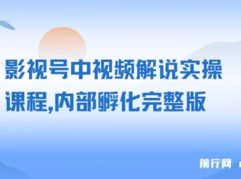 影视号中视频解说实操内部孵化完整版课程