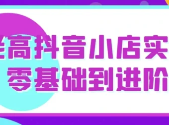 老高抖音小店实操：零基础到进阶课程