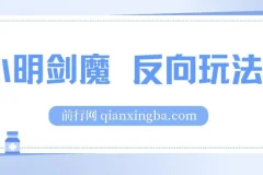 小明剑魔反向玩法：涨粉秘籍与代接制作项目介绍