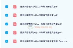 【2024 春】阳光同学默写小达人：小学语文默写练习资料