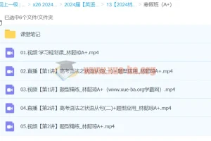 2024高三高考英语林懿琼寒假A+班课程