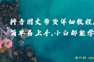 抖音图文带货详细教程：小白入门指南