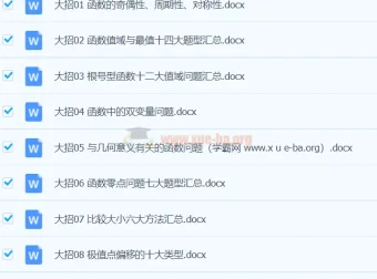 备战2024年高考：数学重难点题型突破资料