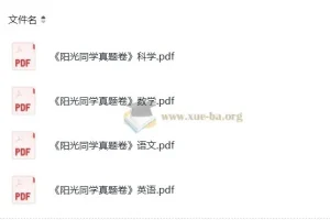 阳光同学小升初语文数学英语科学真题卷