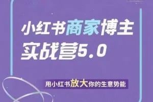 谢无敌小红书商家实战营5.0训练营：小红书平台系统化运营课程