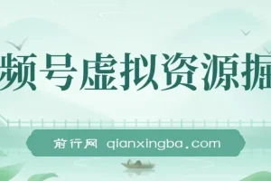 视频号虚拟资源掘金：0成本变现项目介绍