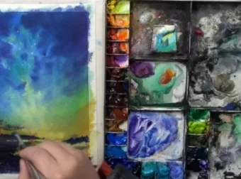 零基础水彩风景绘画54课：从入门到精通系统教程