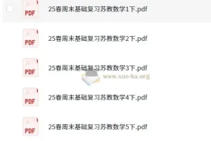 苏教版小学数学1-6年级下册2025年春《周末基础复习》资料（PDF）