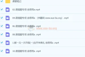 作业帮徐丝雨2023初三数学A班暑假班课程