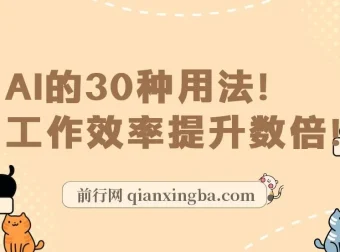AI实用课：AI的30种用法，大幅提升工作效率（31节课）