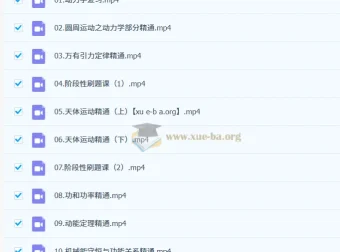 2027届 2024 – 2025高一物理护航课（北大学长跳跳）