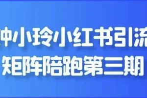 钟小玲小红书引流矩阵陪跑第三期课程