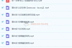 张雨桐2024初一生物A+秋季班课程