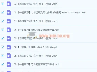 谭清军 2024 初中初三物理春季班上课程