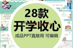 小学生开学收心班会PPT课件28套（可修改打印）