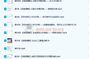 孙清珍初二语文阅读写作目标A+班（2021秋）11讲及讲义