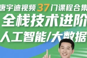 唐宇迪37门全栈技术进阶课程合集：人工智能与大数据
