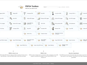 PDF24 Creator：100%免费的多功能PDF工具合集