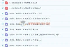 柴森九年级物理寒假班（初三中考物理）8讲带讲义（2021年版）