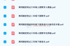 【24寒】黄冈随堂笔记：小学全年级学科辅导资料