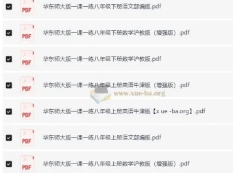 1~9年级全册华东师范大学出版社版一课一练