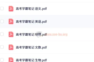 2025高中全科学霸笔记（无水印版）