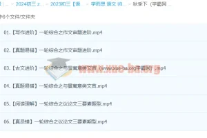 2024初三中考语文：师剑锋秋季下册课程