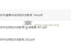 易蓓出品：初中道德与法治及生物知识点默写资料