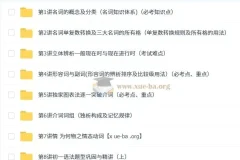 刘飞飞初中英语初一初二初三语法大全课程