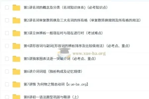 刘飞飞初中英语初一初二初三语法大全课程