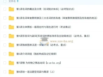 刘飞飞初中英语初一初二初三语法大全课程