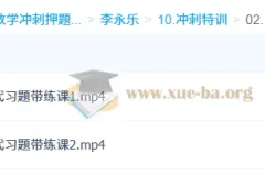 李永乐考研数学冲刺特训与考前最后一课