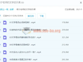 杨宁老师的文学启示课