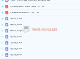 王江涛《十天搞定考研词汇》学习资源