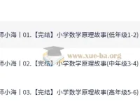 名师小海小学数学原理故事课(高年级1-6，104课完结)